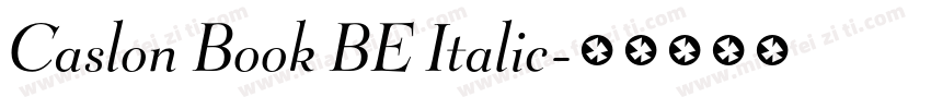 Caslon Book BE Italic字体转换